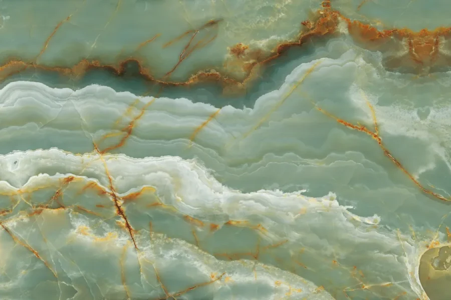 Printed quartz design PQ-368, onyx or agate look in colour